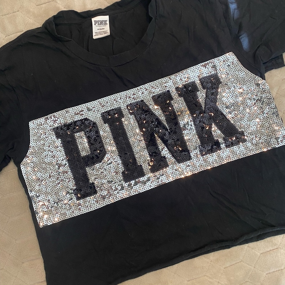 Victoria’s Secret PINK Bling Crop Tee